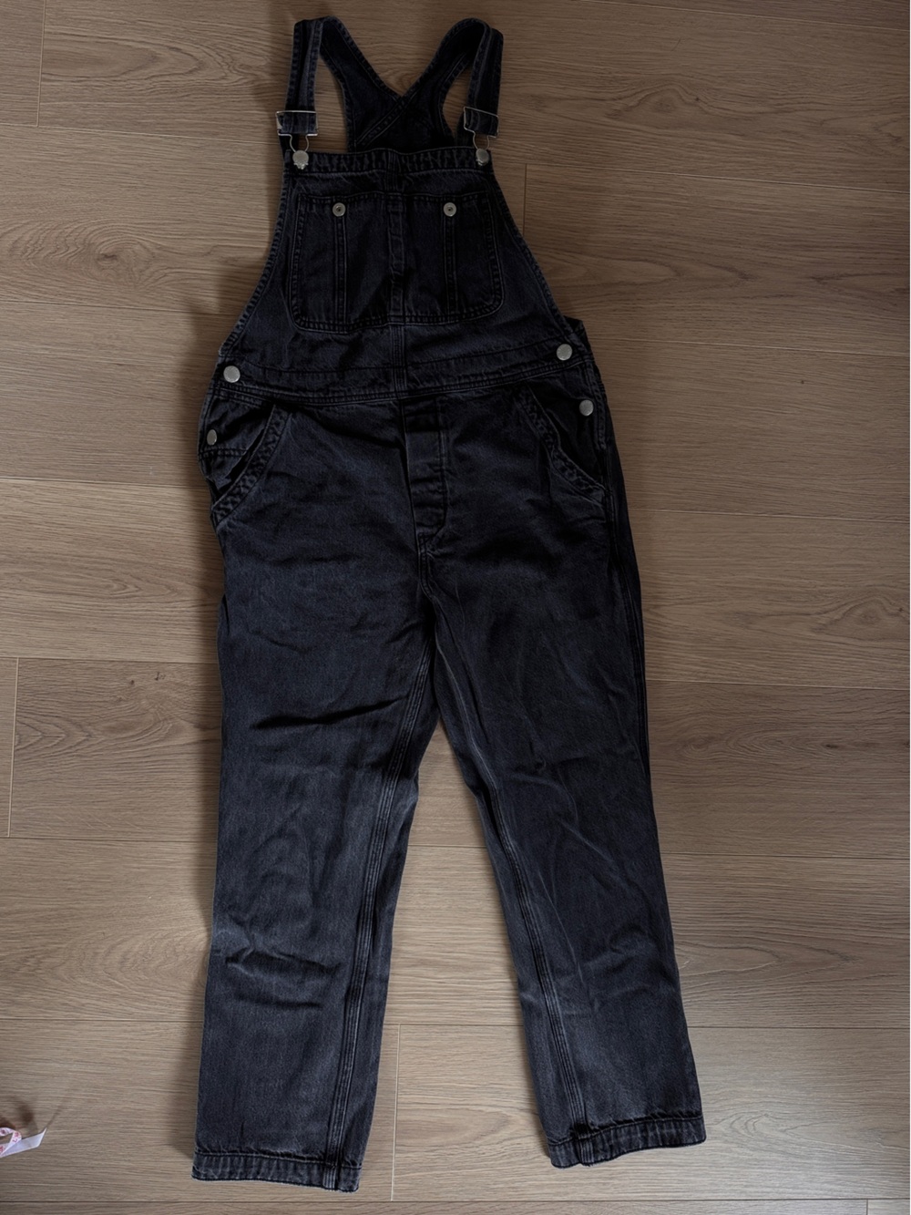 We The Free Black Faded Overalls